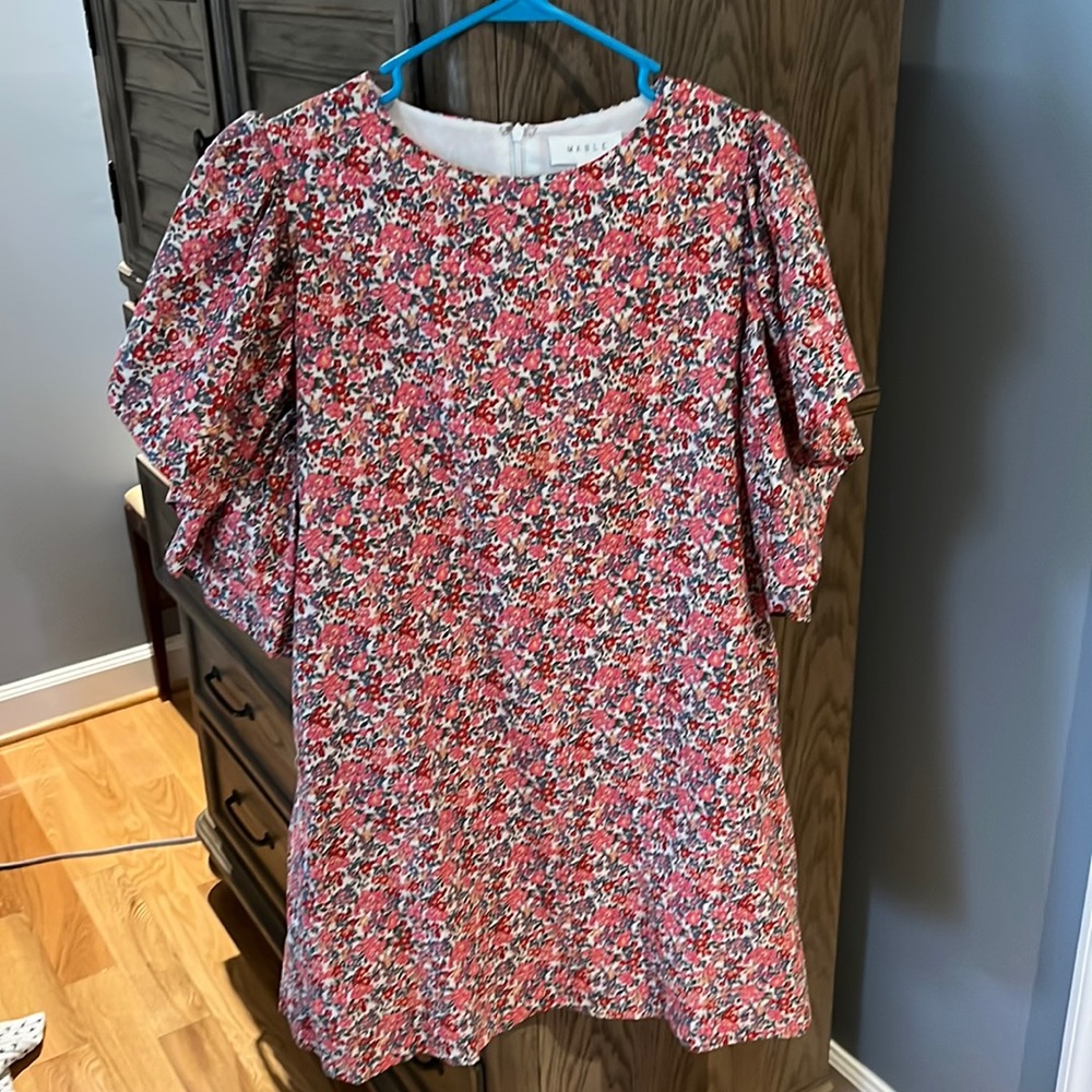 Shop Red Dress floral print dress large